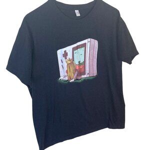 Pampling Unisex Short Sleeve Black T shirt Size XL 100% Cotton Nintendo Indie